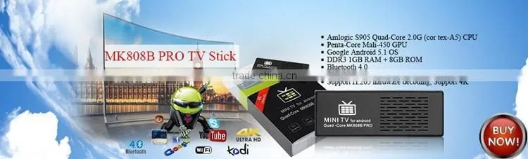M8 Fully loaded KODI Quad core Amlogic S802 Android 4.4 4K smart Android TV BOX