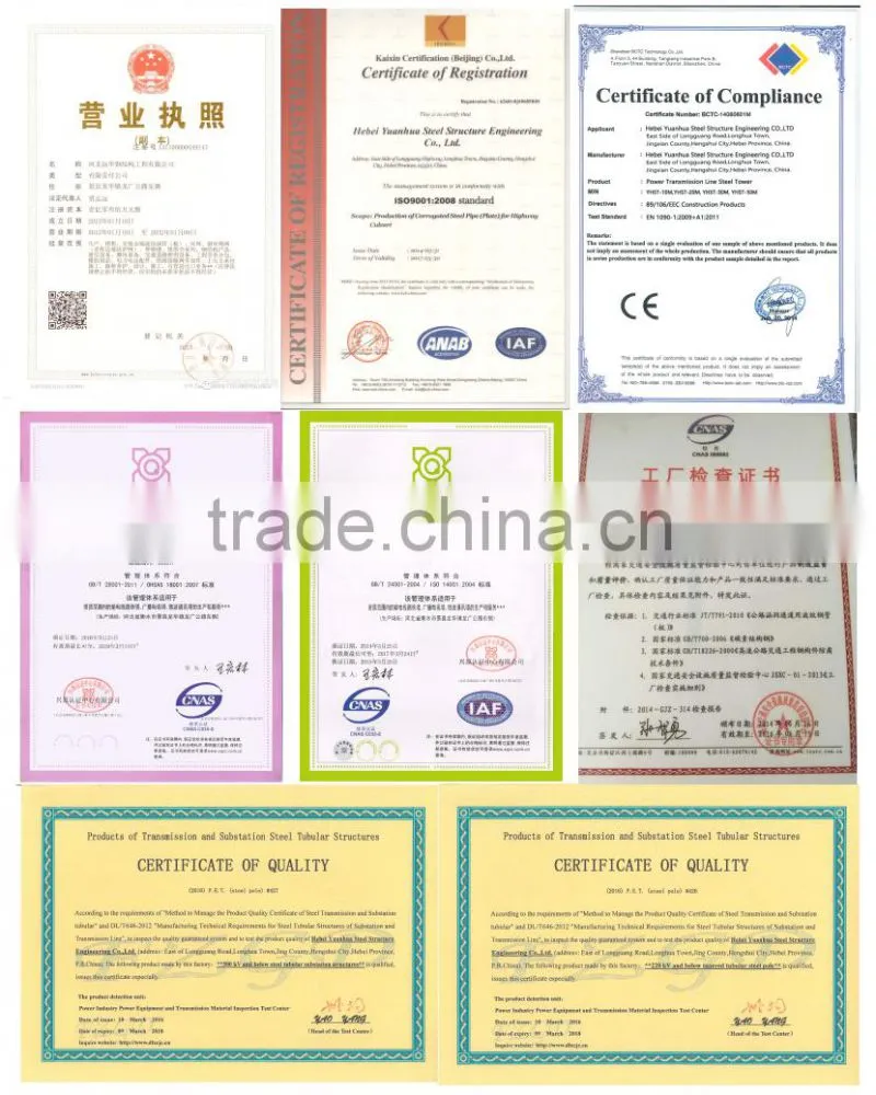 Electric steel transmission poles