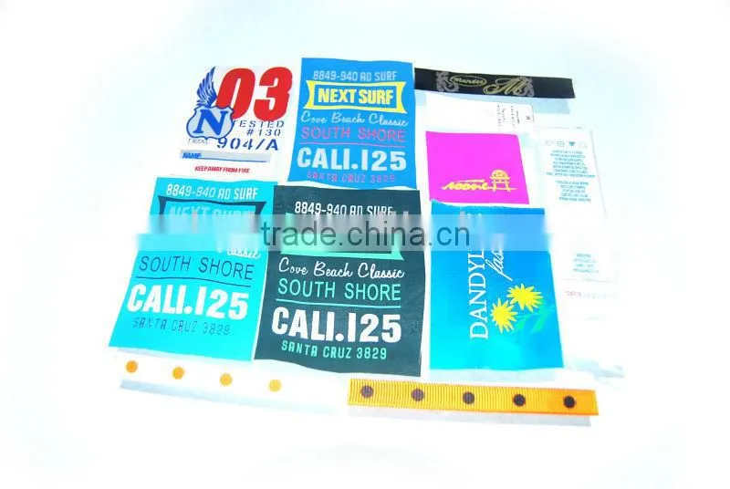 High quality main,size,care printed label sew on the garment