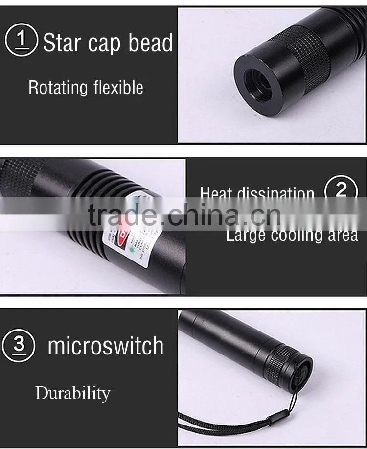 2015 New Products Wholesale High Power 1mW 532nm Green Laser Pointer for Christmas Gift