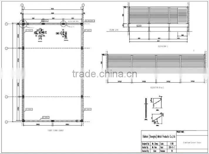 hot sale new design aluminum louvered fence from China