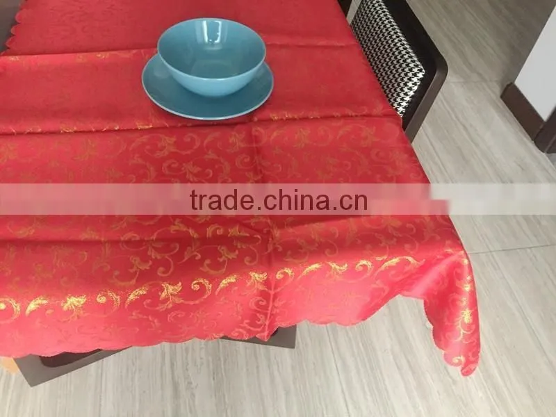 polyester jacquard fabric dinning table cloths