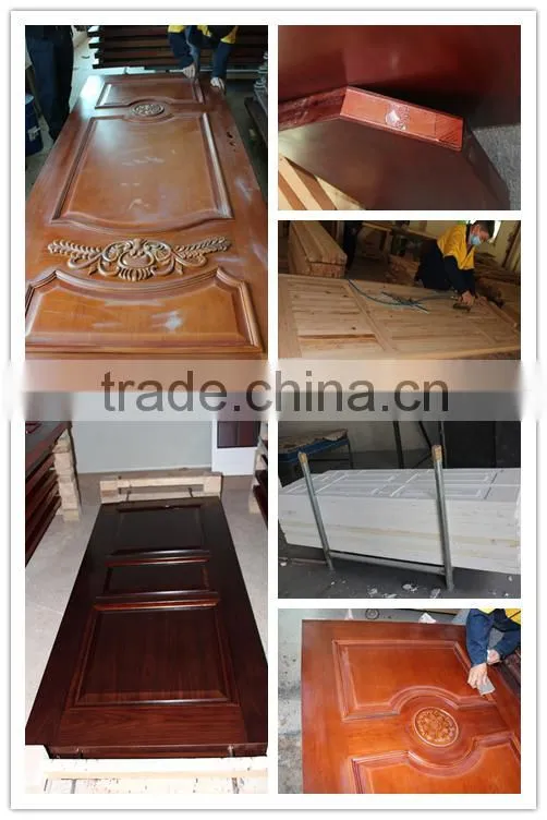 LOW PRICE project fire rated door composite wood veneer and ROCK WOOL filling 20mins-90mins fire proof