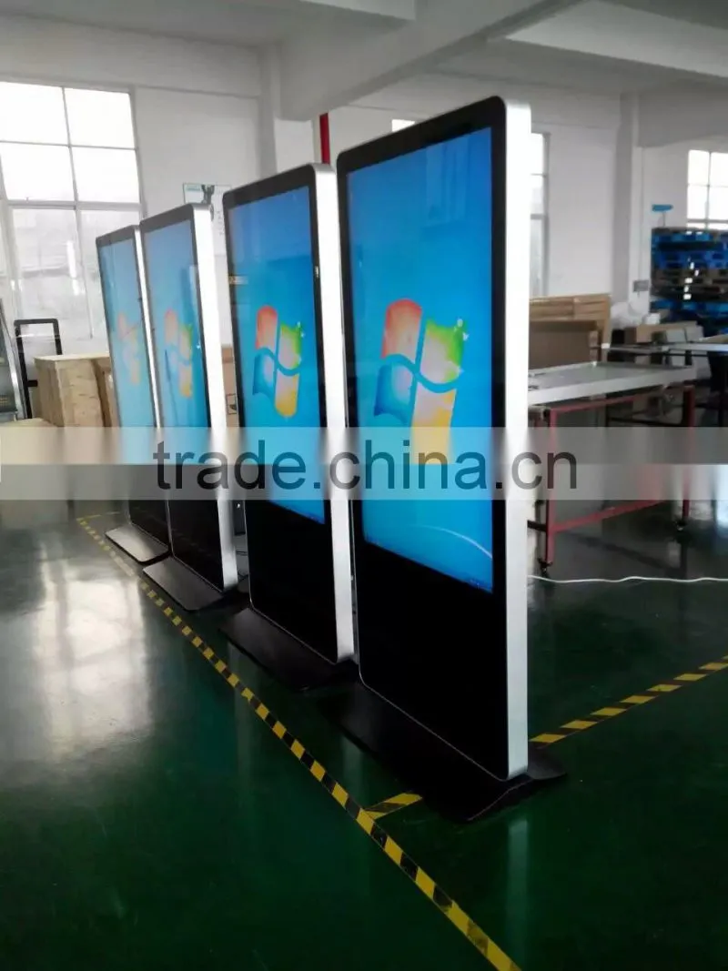 55 inch floor standing lcd network ad player digital signage media player