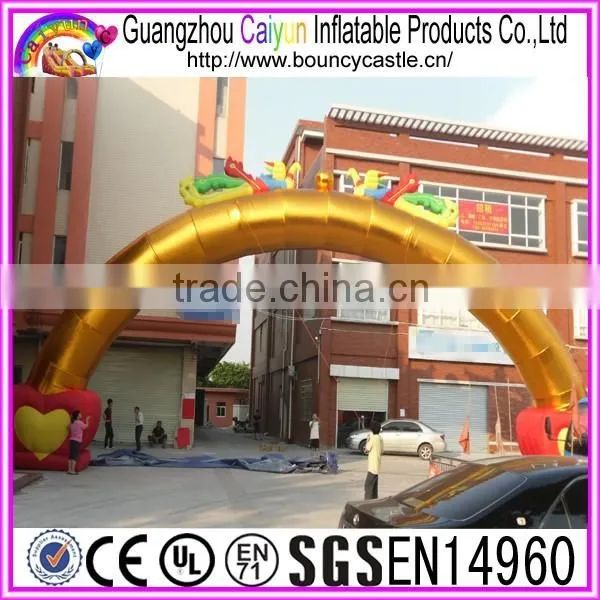 Double Giraffe Advertising Inflatable Arch For Commerce