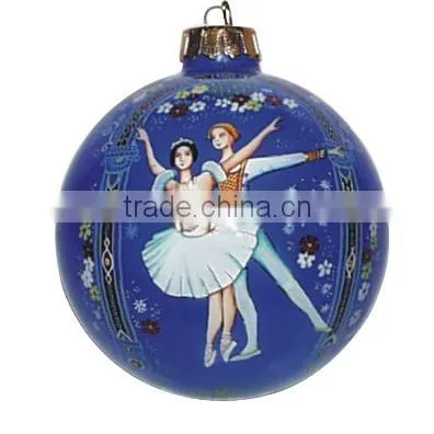 inside painted glass ornamnet ball for christmas decoration