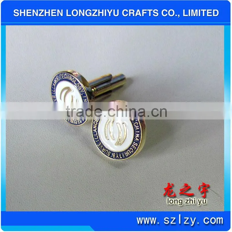 Fashion Black Croco Leather Cufflink Box with custom gold foil logo