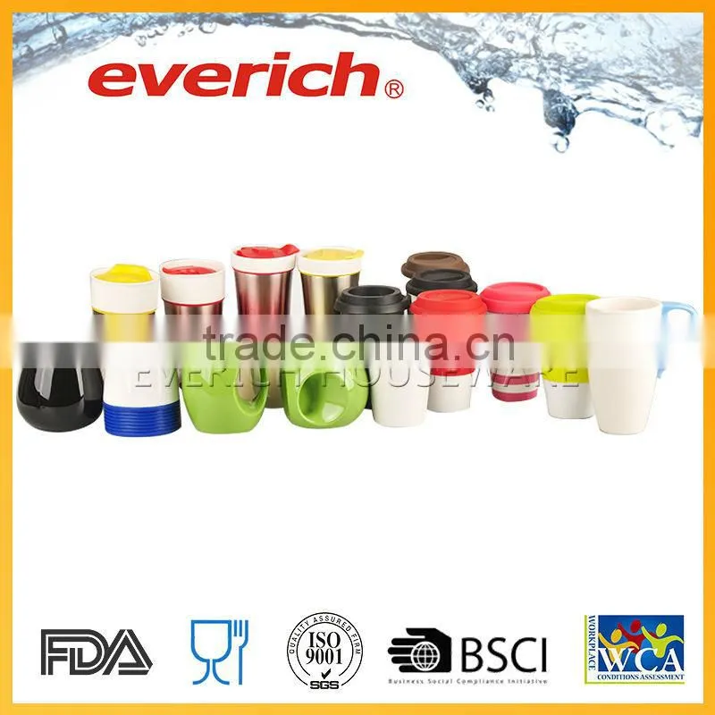 2016 Eco-friendly custom ceramic interior travel mug