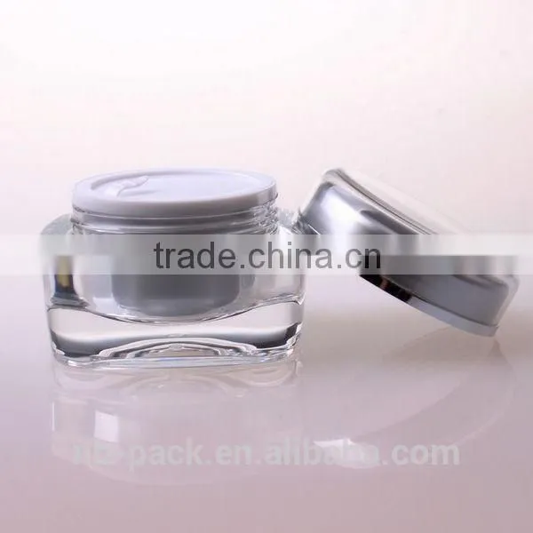 5g square cosmetic container small plastic cosmetic containers mini acrylic jar