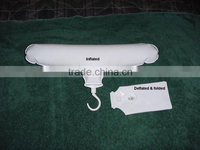 Portable White Color Inflatable Cloth Hanger PVC Coat Hanger for Drip-Drying Shirts