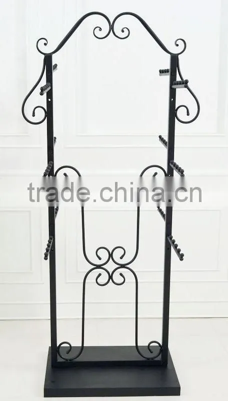 showroom salon whiskey display metal shelf