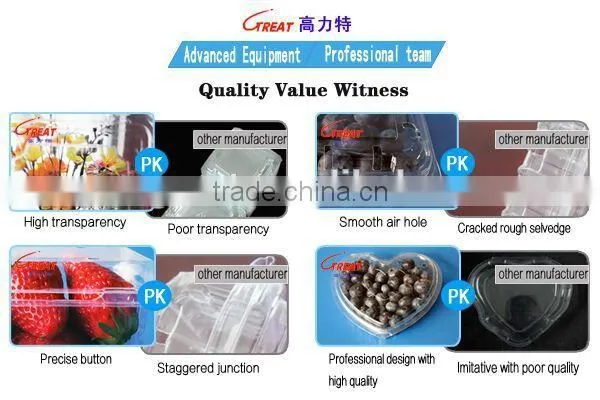 Plastic Fruit packaging container tray disposable plastic blueberry packaging container