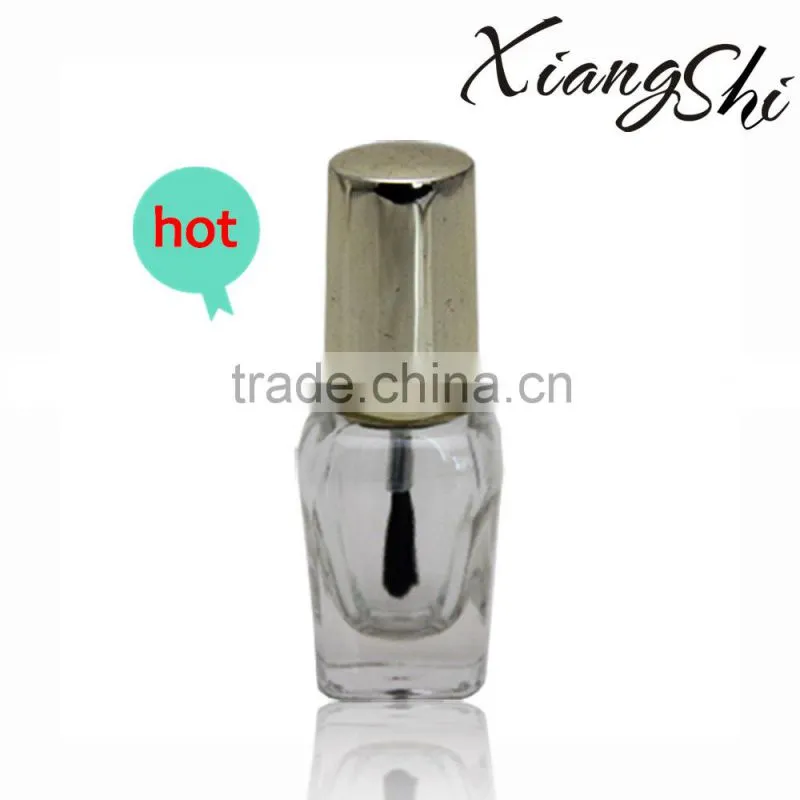 5ml clear bottle nail polish glass bottles with brush cap manufacturer in China
