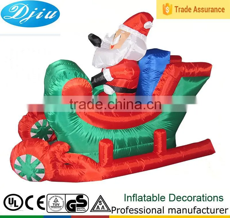 DJ-160 4-8 foot christmas airblown inflatable Ski car Sleigh santa decoration