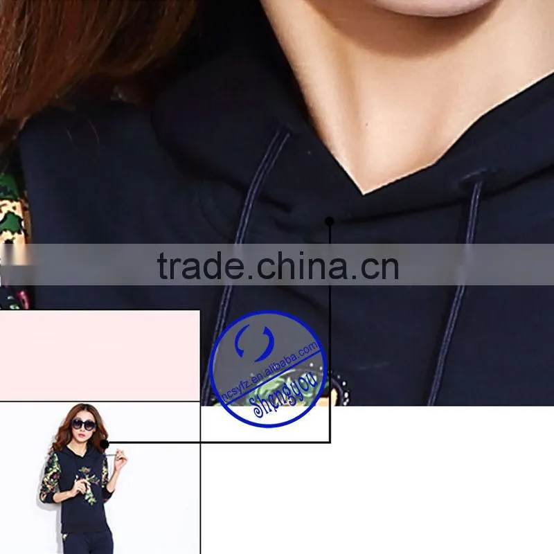 2015 custom wholesale women pullover sweatshirts hoodie