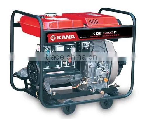 KAMA 6.3kva DC output Single phase small diesel generator open type for sale
