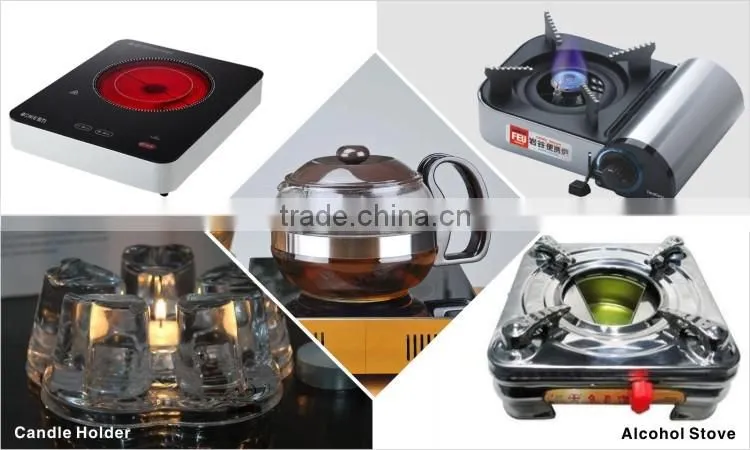 New arrival borosilicate glass,heated directly on fire tea pot set 600ml/1000ml/1200ml