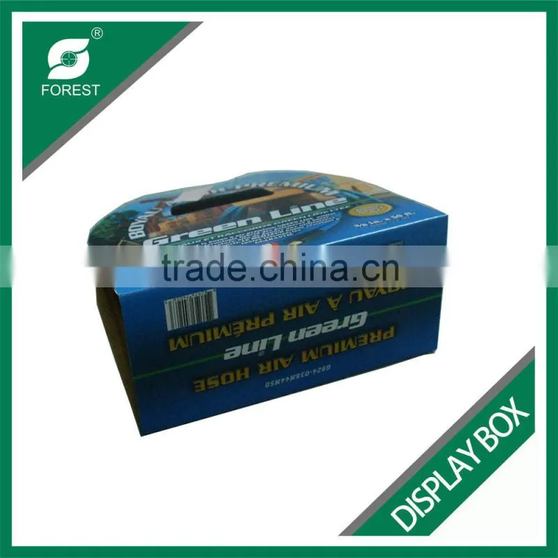 LARGE SIZE CORRUGATED DISPLAY HOLDERS WITH FULL PRINTING FLAT PACK FOLDABLE SHIPPING BOXES WITH HANDLES
