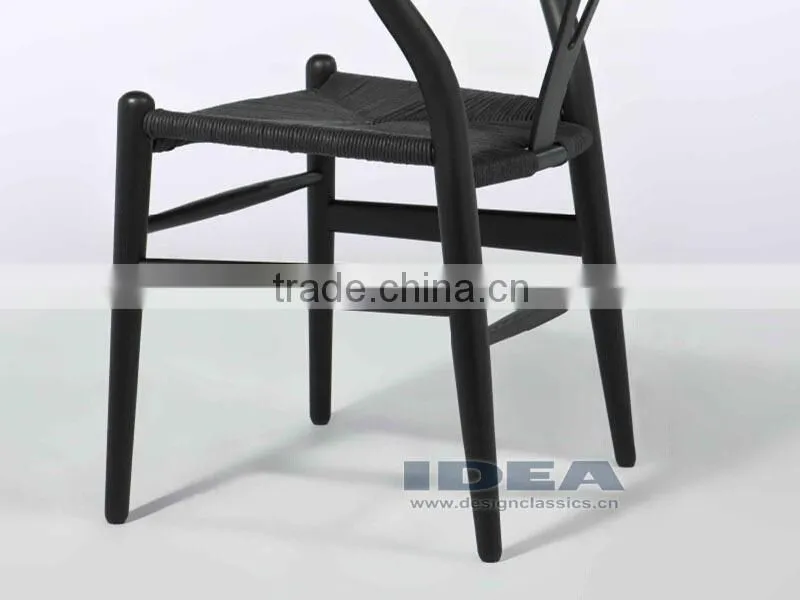 DC6013 Replica Hans Wegner Wishbone Chair - Beech Solid Wood in Black Color