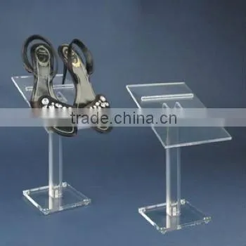clear acrylic high heel shoes display
