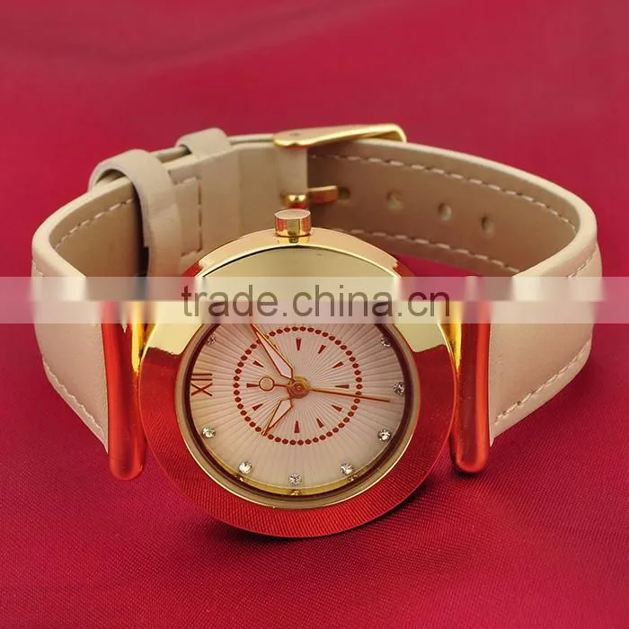 Fashion Jewelry 2016 White Leather Couple Electronic Watch