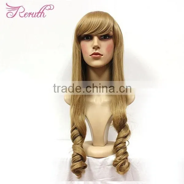 high quality factory price red human hair wig