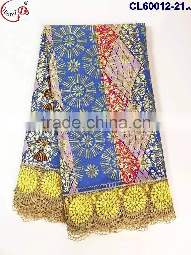 CL60012-2 New design available fast shipping good quality lace with wax 6yards