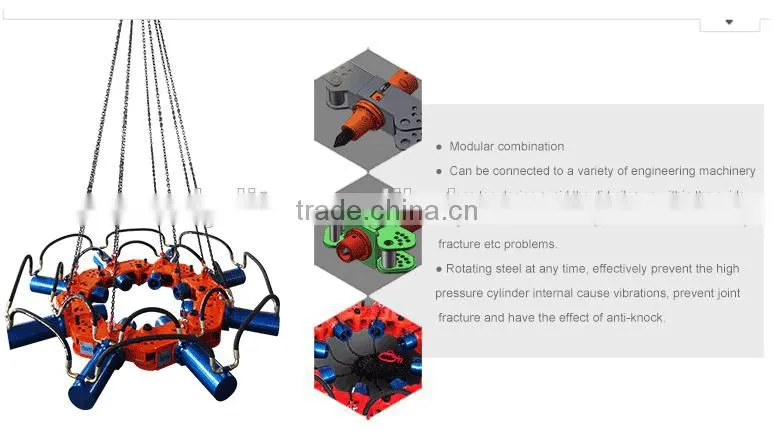 hydraulic breaker for mini excavator, hydraulic pile cutter for concrete pile