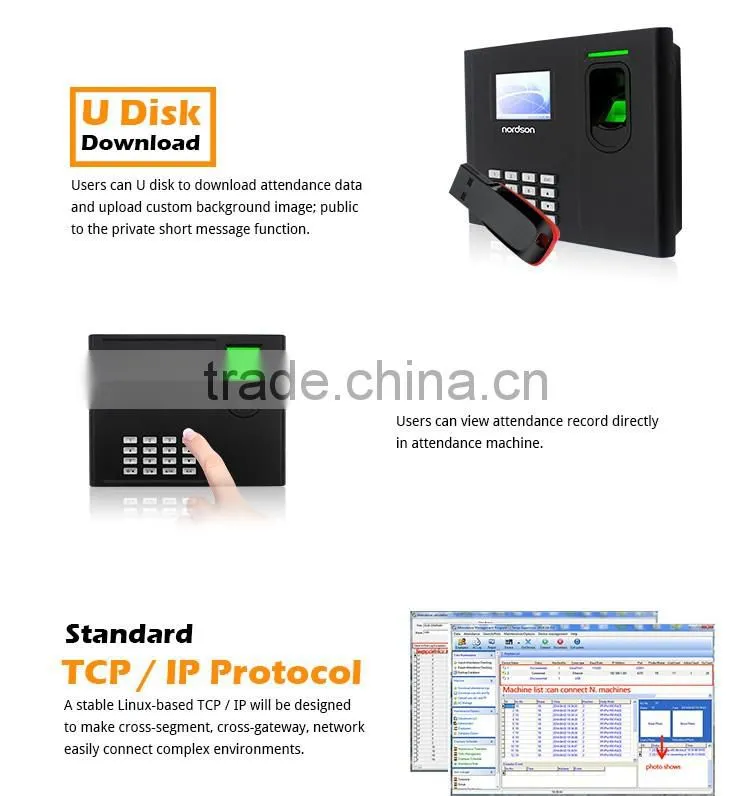 Nordson Arabic Language Fingerprint Attendance Device, with RFID and TCP/IP