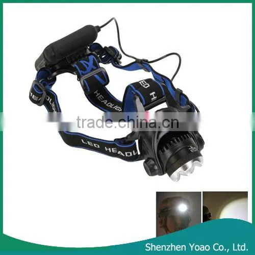 T6 LED Adjust Zoom HeadLamp Black