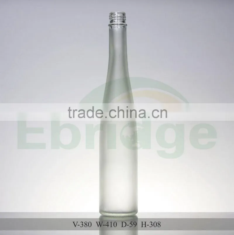 380ml clear round glass ice wine bottle