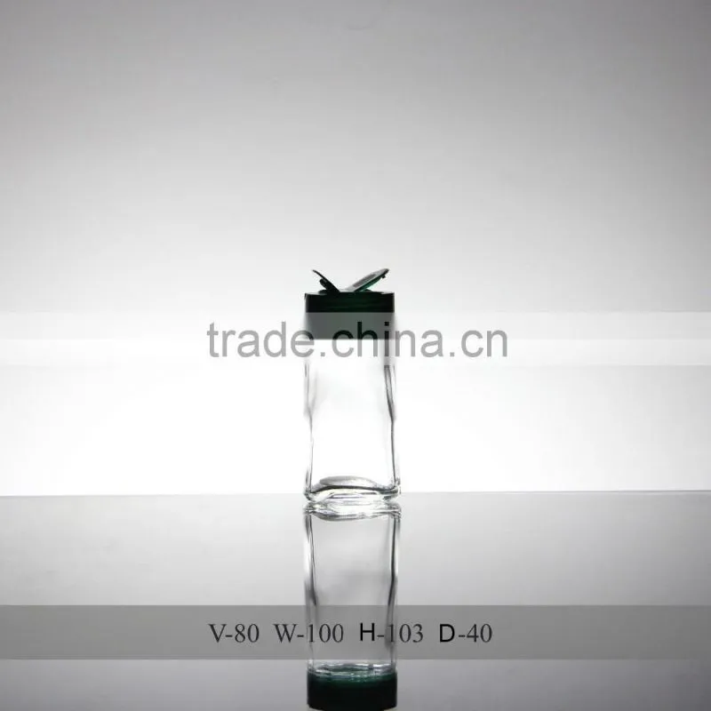 Manufacturer Sales Glass Spice Shaker Bottles/ jars 80ml