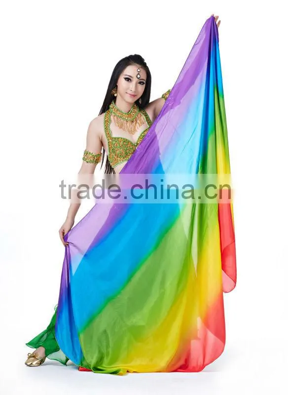 SWEGAL Newest Wholesale belly dance 100% silk fan veils
