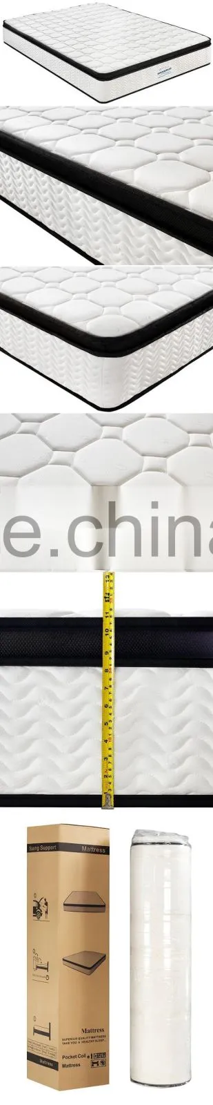 good Euro top roll up pocket spring mattress