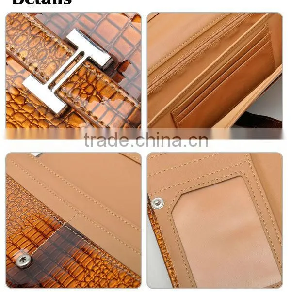 High quality low price wholesale women leather wallet with customer design