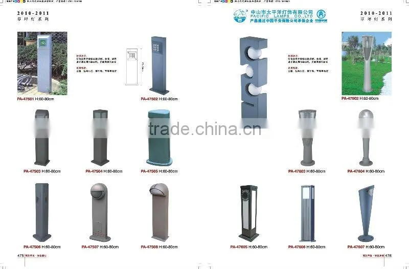 pure white high quality aluminium inserted lamp