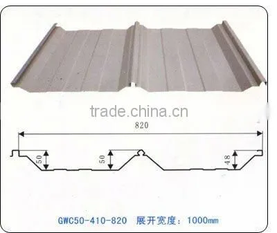 820 Joint-Hidden Trapezoidal Coloured Metal Roofing Sheet Molding Machine