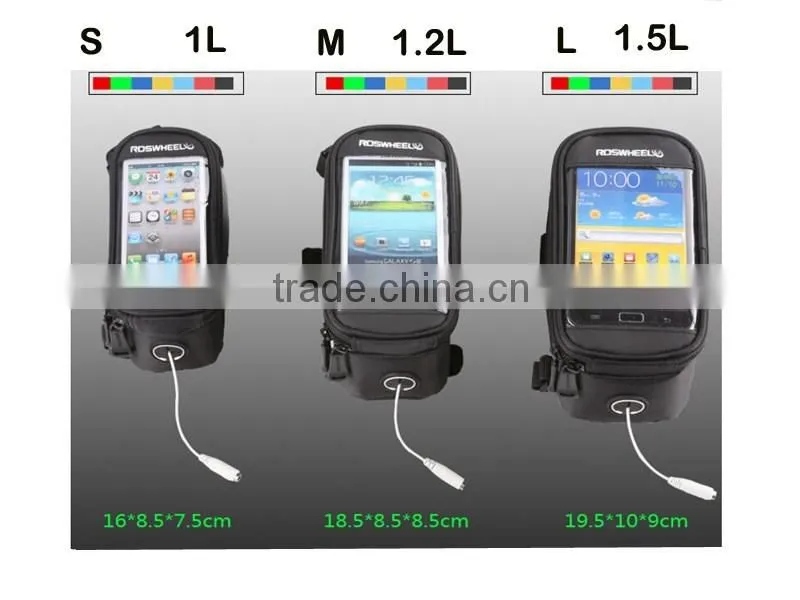 Factory Wholesale Package Outdoor Cycling Waterproof Bike Bag with Mobile Phone Screen Touch Large size 5.5-inch