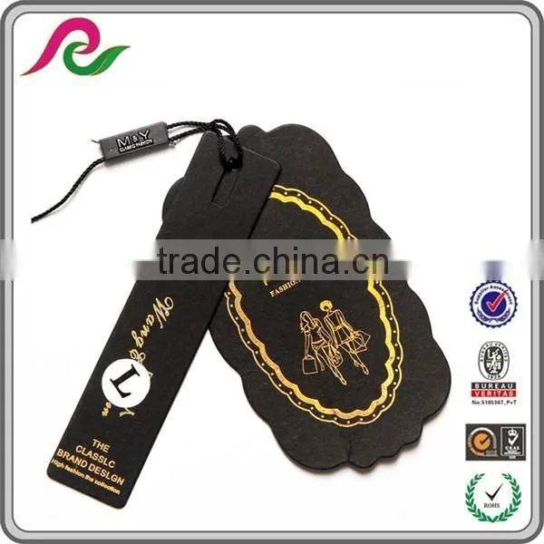 Printed Clothing Label , Paper Hangtag Printing Service China Factory