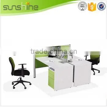 Sunshine furniture aluminium panel office partition half glass 6 person workstation with mobile pedestals