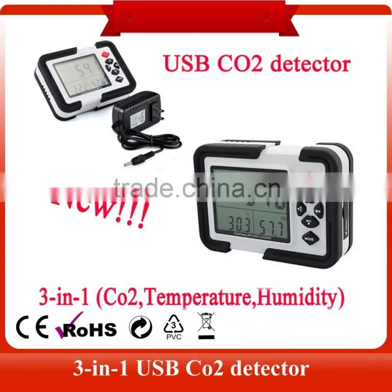 Digital CO2 Monitor CO2 Meter TL-2000 Gas Analyzer Detector 9999ppm CO2 Analyzers With Temperature and Relative Humidity Tester