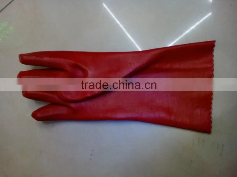 PVC red gloves china supplier