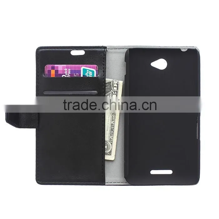 Wholesale Flip Cover Leather Case For Sony E4,For Sony E4 Book Cover Stand Case
