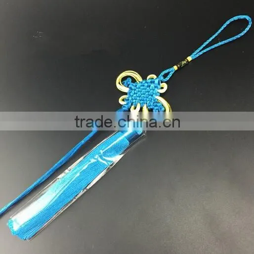 Tassel Detail Chinese Knot Handcraft Purple Hanging Decoration
