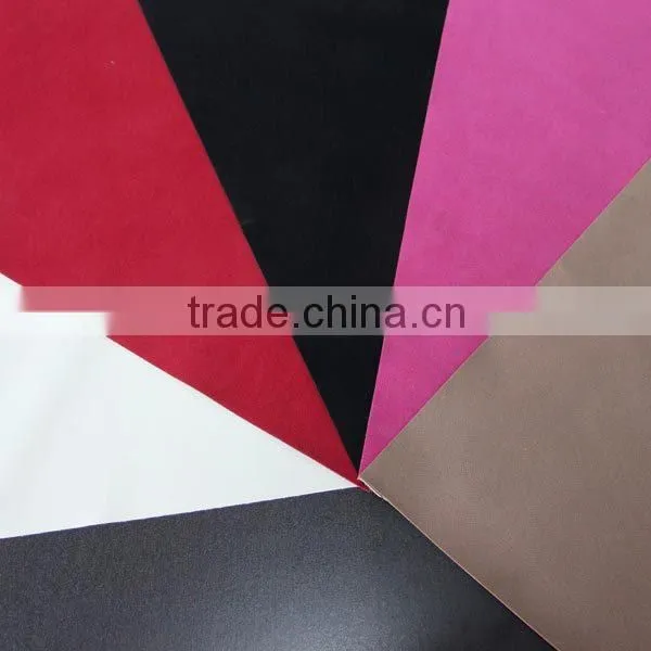 2015 newest nature flocked leather for shoes and bags with nature leather feeling