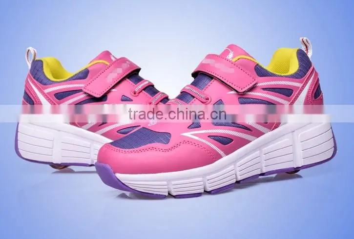 wholesale original brand name shoes skate, kids sport roller shoes with retractable wheels factory in china