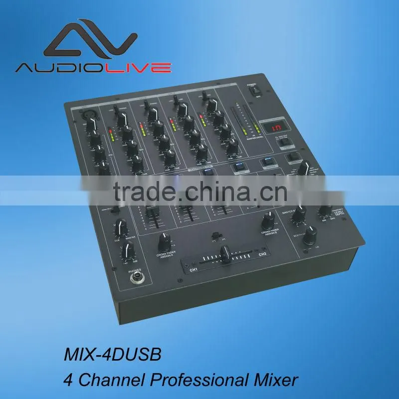 Professional power amplifier Digital Multi Player Controller 4-Channel Dj Mixer usb dj