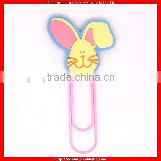 Strawberry style soft PVC book mark with metal clips (MYD-2113)