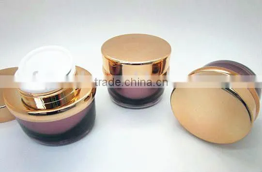 Shouldered acrylic bottles and jars for skin care