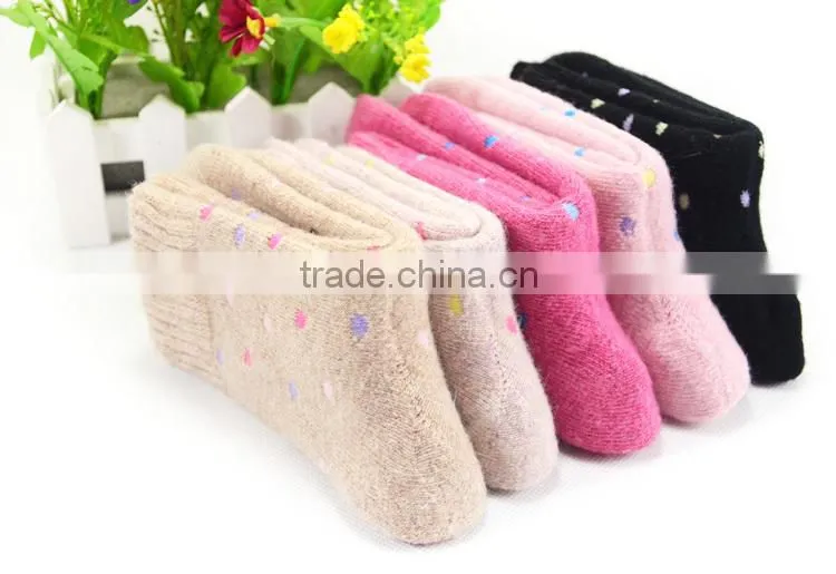 Cute flower printing Wool socks female socks thick warm thick winter socks for women